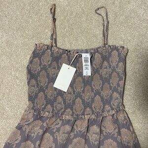 Aritzia, Wilfred dress. Tempest Sleeveless. Size S. Light purple with pattern.